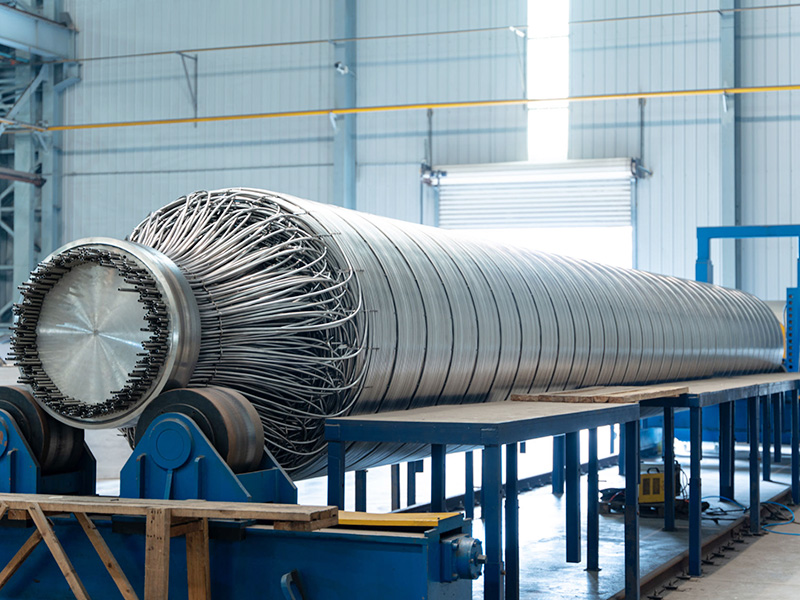 Coil-wound heat exchanger, shell and tube heat exchanger, aluminum pressure vessel